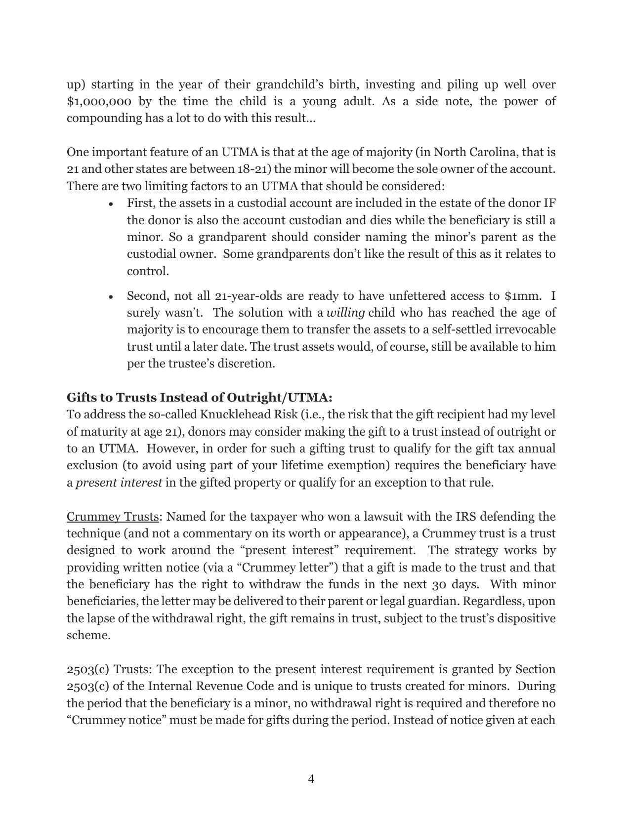 Efficient Wealth Transfers — page 4