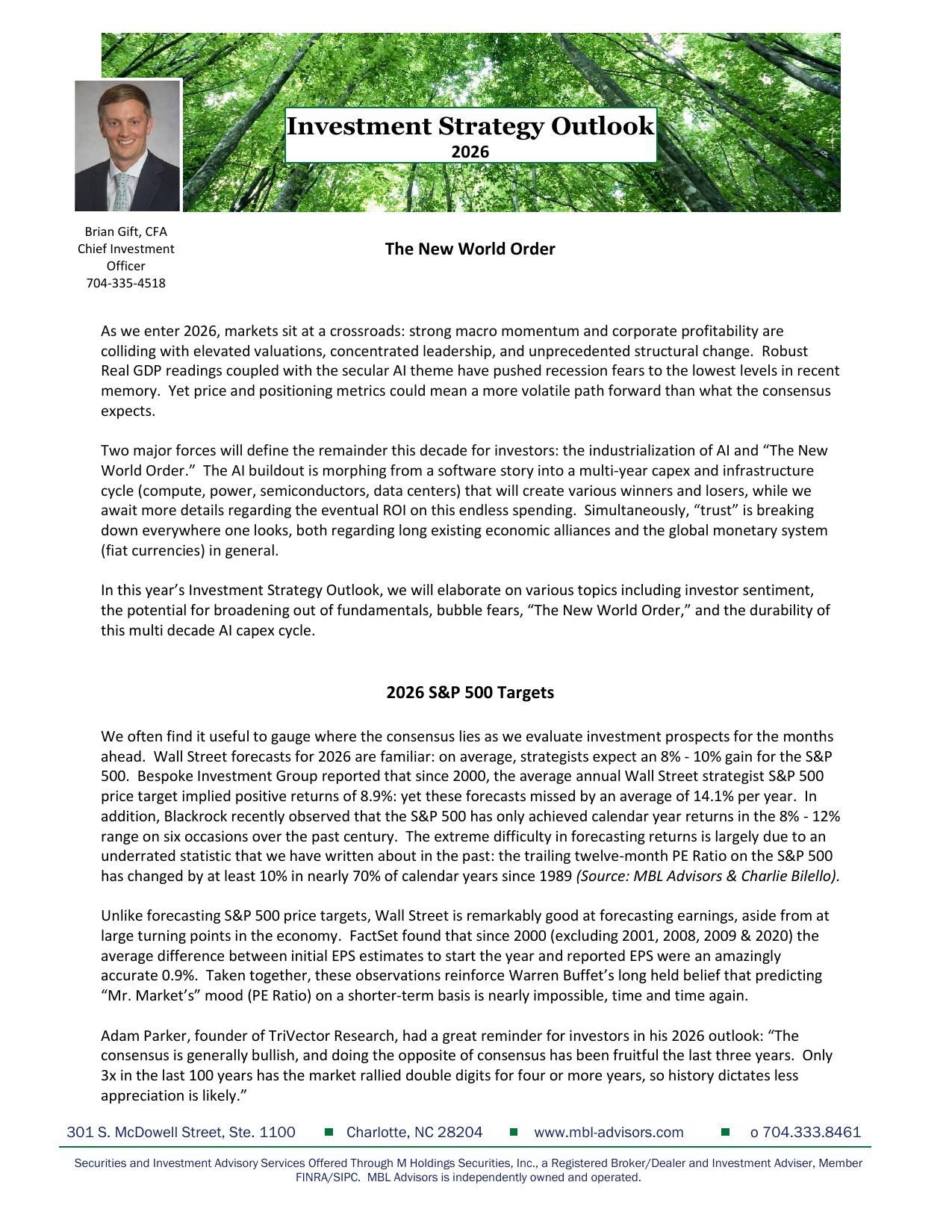 Investment Strategy Outlook 2026 — page 1